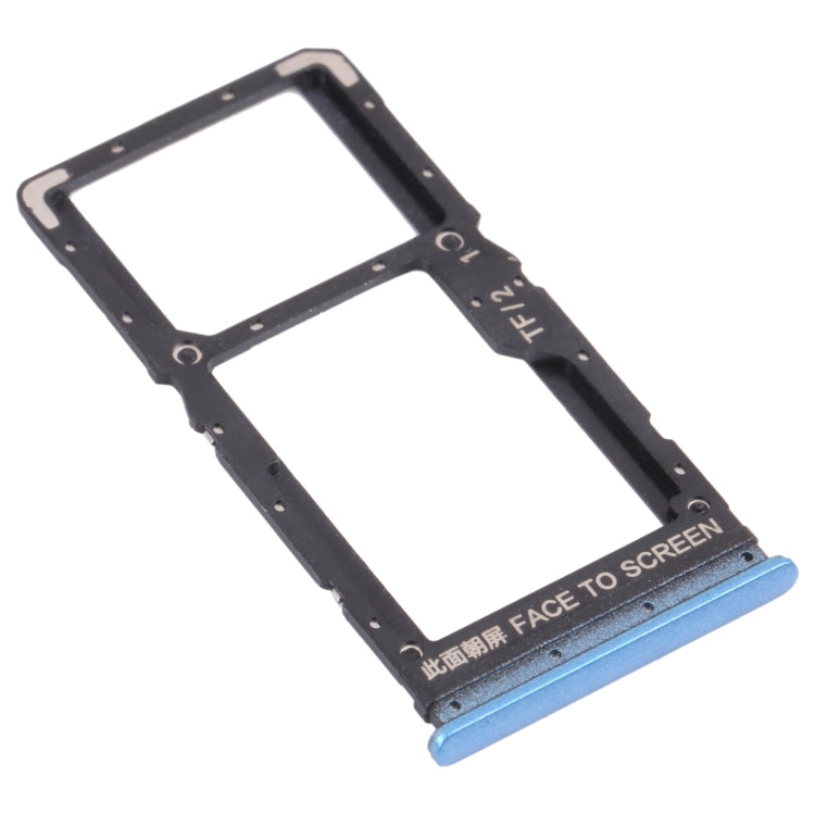 SIM Card Tray + SIM Card Tray / Micro SD Card Tray for Xiaomi Redmi Note 11 (China) 21091116AC / Redmi Note 11T 5G / Poco M4 Pro 5G 21091116AG, MZB0BGVIN(Blue) - Card Tray by PMc TechLife | Online Shopping South Africa | PMc TechLife | Buy Now Pay Later Mobicred