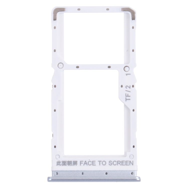 SIM Card Tray + SIM Card Tray / Micro SD Card Tray for Xiaomi Redmi Note 11 (China) 21091116AC / Redmi Note 11T 5G / Poco M4 Pro 5G 21091116AG, MZB0BGVIN(Silver) - Card Tray by PMc TechLife | Online Shopping South Africa | PMc TechLife | Buy Now Pay Later Mobicred