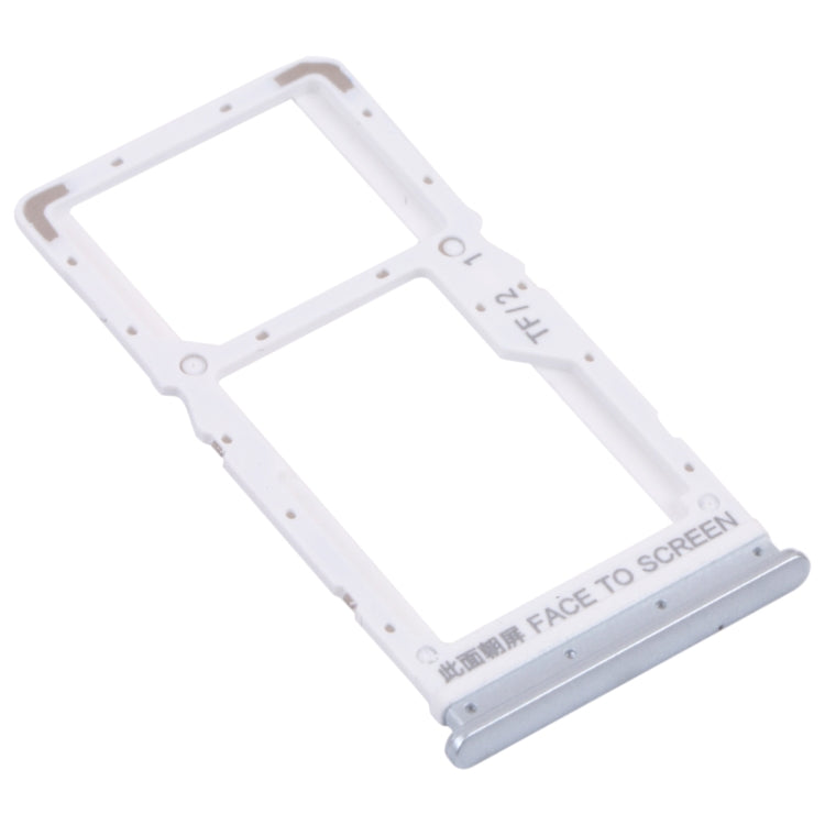 SIM Card Tray + SIM Card Tray / Micro SD Card Tray for Xiaomi Redmi Note 11 (China) 21091116AC / Redmi Note 11T 5G / Poco M4 Pro 5G 21091116AG, MZB0BGVIN(Silver) - Card Tray by PMc TechLife | Online Shopping South Africa | PMc TechLife | Buy Now Pay Later Mobicred