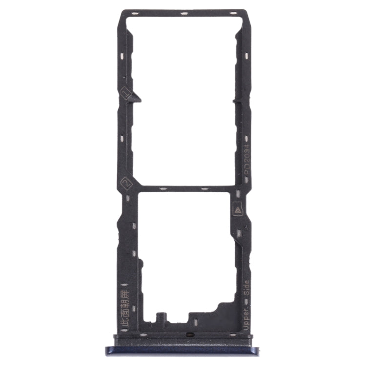For vivo Y12S 2021 / Y12a V2069 SIM Card Tray + SIM Card Tray + Micro SD Card Tray (Black) - Card Tray by PMc TechLife | Online Shopping South Africa | PMc TechLife | Buy Now Pay Later Mobicred