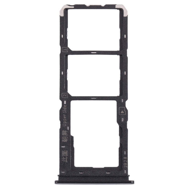 For vivo Y11s V2028 SIM Card Tray + SIM Card Tray + Micro SD Card Tray (Black) - Card Socket by PMc TechLife | Online Shopping South Africa | PMc TechLife | Buy Now Pay Later Mobicred