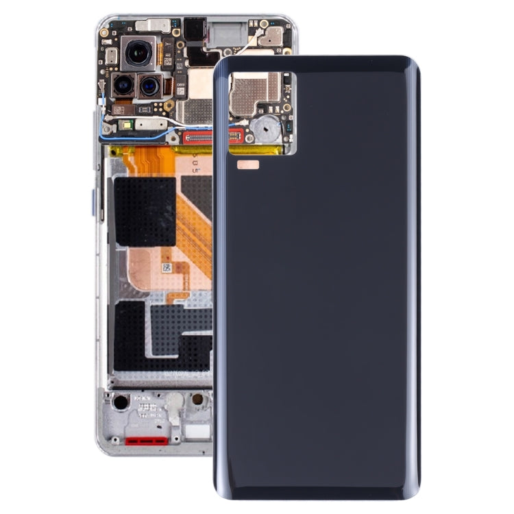 For vivo iQOO 7 V2049A I2009 Glass Battery Back Cover (Black) - Back Cover by PMC TechLife | Online Shopping South Africa | PMC TechLife | Buy Now Pay Later Mobicred