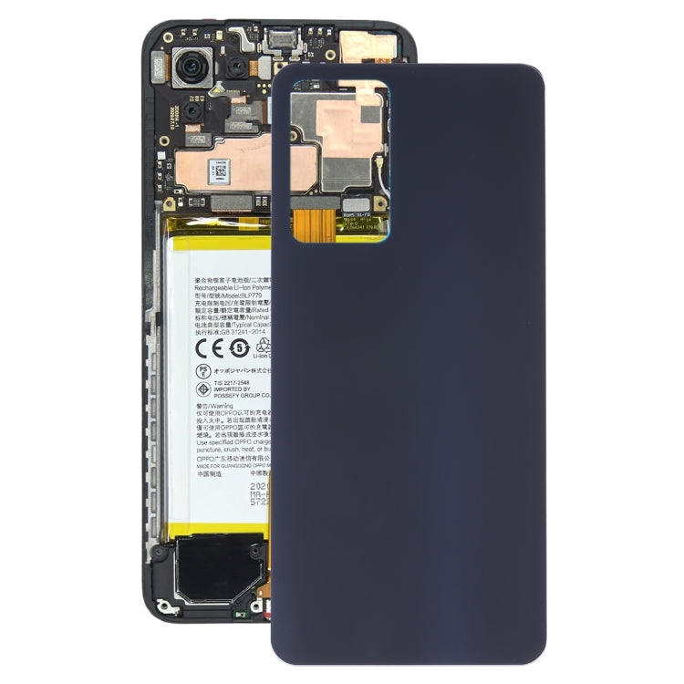 For OPPO Reno7 Pro 5G Glass Battery Back Cover (Black) - Back Cover by PMC TechLife | Online Shopping South Africa | PMC TechLife | Buy Now Pay Later Mobicred
