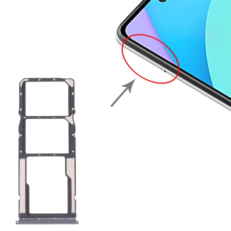 SIM Card Tray + SIM Card Tray + Micro SD card tray for Xiaomi Redmi 10/Redmi 10 Prime/Redmi Note 11 4G/Redmi 10 2022 (Black) - Card Tray by PMc TechLife | Online Shopping South Africa | PMc TechLife | Buy Now Pay Later Mobicred
