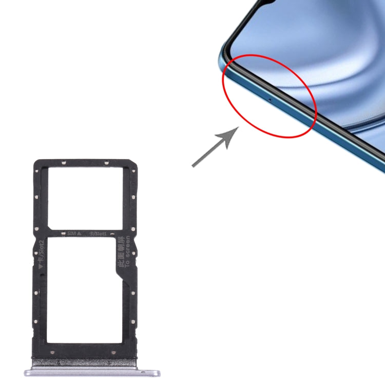 SIM Card Tray + SIM Card Tray / Micro SD Card Tray for Honor Play 20 (Purple) - Card Socket by PMc TechLife | Online Shopping South Africa | PMc TechLife | Buy Now Pay Later Mobicred