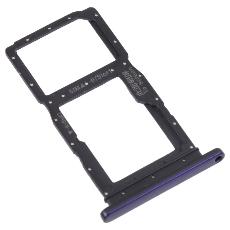 SIM Card Tray + SIM Card Tray / Micro SD Card Tray for Honor 9X (Purple) - Card Socket by PMc TechLife | Online Shopping South Africa | PMc TechLife | Buy Now Pay Later Mobicred