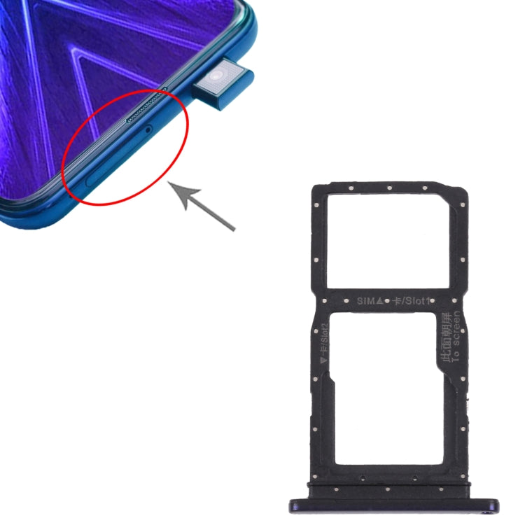 SIM Card Tray + SIM Card Tray / Micro SD Card Tray for Honor 9X (Purple) - Card Socket by PMc TechLife | Online Shopping South Africa | PMc TechLife | Buy Now Pay Later Mobicred
