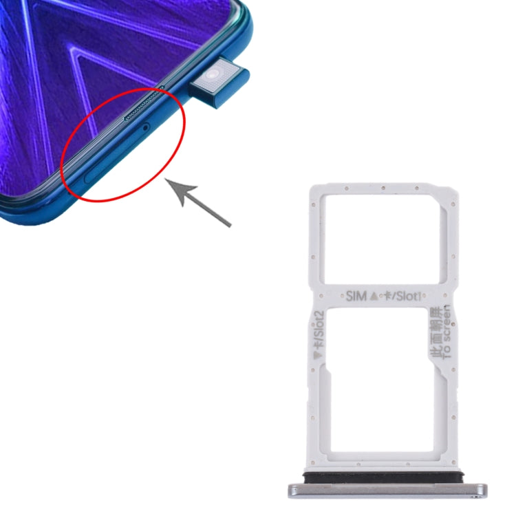 SIM Card Tray + SIM Card Tray / Micro SD Card Tray for Honor 9X (Silver) - free shipping - PMc TechLife - Order now!