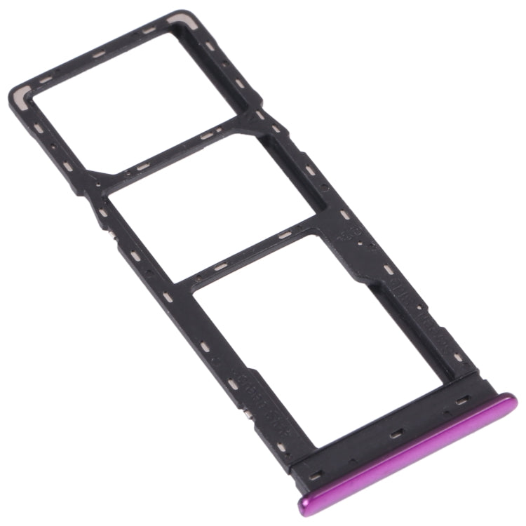 For Infinix S5 X652 SIM Card Tray + SIM Card Tray + Micro SD Card Tray (Purple) - Card Tray by PMc TechLife | Online Shopping South Africa | PMc TechLife | Buy Now Pay Later Mobicred