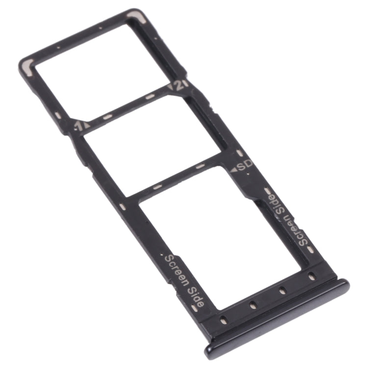 For Infinix Zero 8i X687B SIM Card Tray + SIM Card Tray + Micro SD Card Tray (Black) - free shipping - PMc TechLife - Order now!