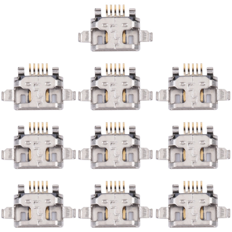 For Alcatel A3 Plus 5011A 10pcs Charging Port Connector - Single Tail Connector by PMC TechLife | Online Shopping South Africa | PMC TechLife | Buy Now Pay Later Mobicred