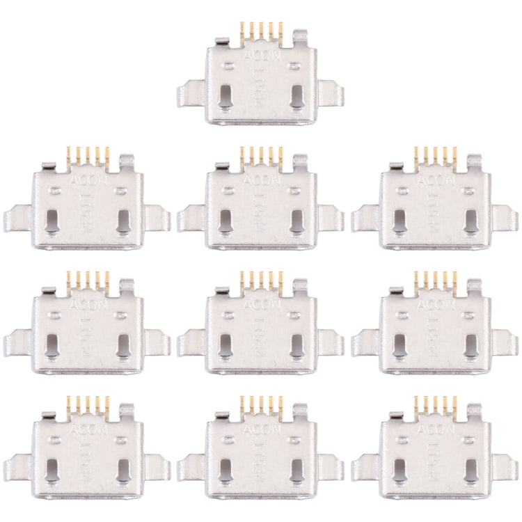For Alcatel Pop 4 OT5051 10pcs Charging Port Connector - Single Tail Connector by PMC TechLife | Online Shopping South Africa | PMC TechLife | Buy Now Pay Later Mobicred