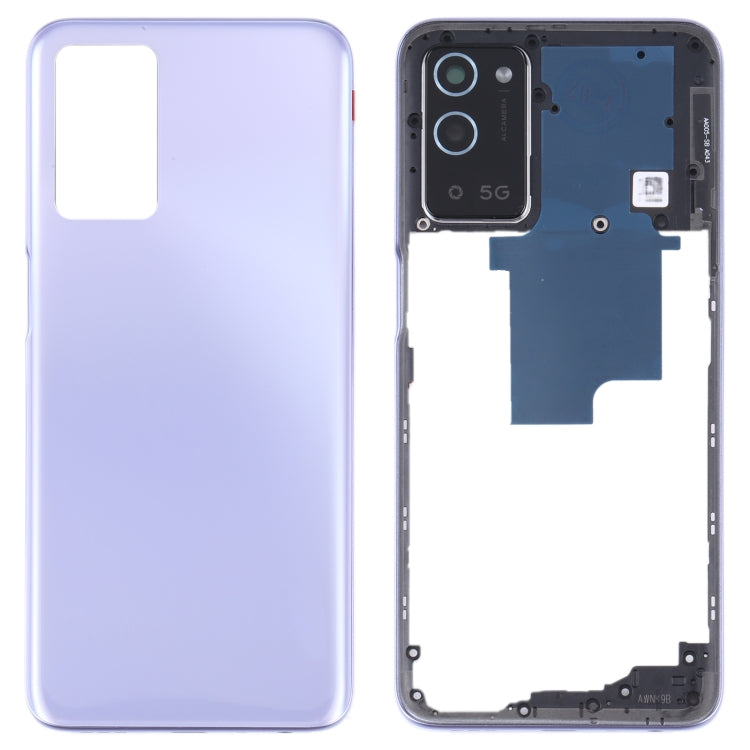 For OPPO A56 5G Battery Back Cover with Middle Frame (Purple) - Back Cover by PMC TechLife | Online Shopping South Africa | PMC TechLife | Buy Now Pay Later Mobicred