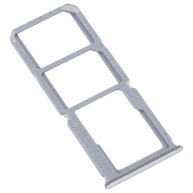 For OPPO A95 4G/Reno6 Lite SIM Card Tray + SIM Card Tray + Micro SD Card Tray (Silver) - Card Socket by PMc TechLife | Online Shopping South Africa | PMc TechLife | Buy Now Pay Later Mobicred