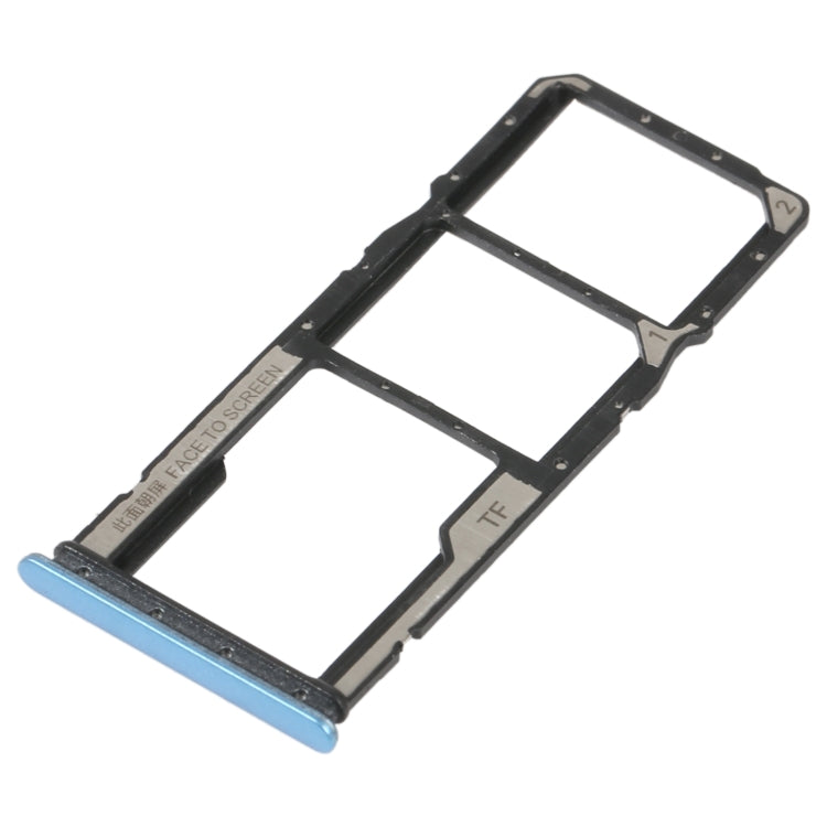 SIM Card Tray + SIM Card Tray + Micro SD Card Tray For Xiaomi Redmi 10C/Redmi 10 India/Poco C40(Blue) - Card Tray by PMc TechLife | Online Shopping South Africa | PMc TechLife | Buy Now Pay Later Mobicred