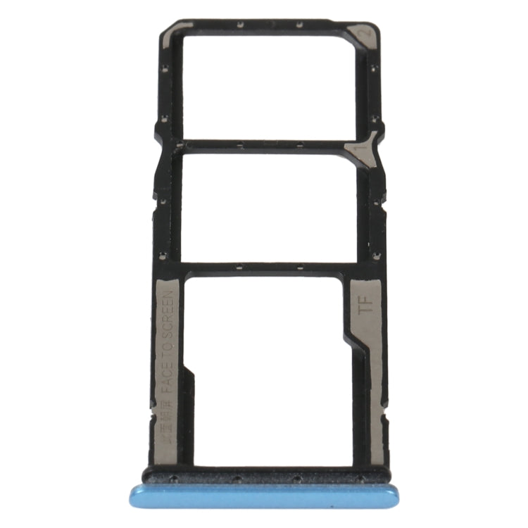 SIM Card Tray + SIM Card Tray + Micro SD Card Tray For Xiaomi Redmi 10A (Blue) - Card Tray by PMc TechLife | Online Shopping South Africa | PMc TechLife | Buy Now Pay Later Mobicred
