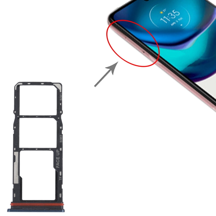For Motorola Moto G42 SIM Card Tray + SIM Card Tray + Micro SD Card Tray (Black) - free shipping - PMc TechLife - Order now!