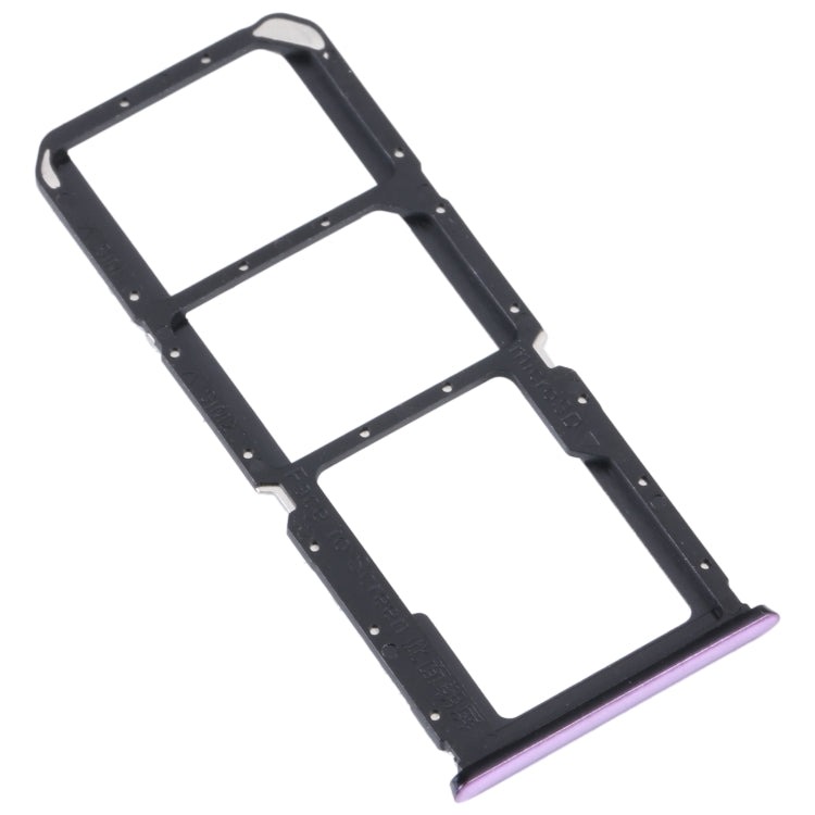 For OPPO Reno5 Lite / Reno5 F / A94 4G SIM Card Tray + SIM Card Tray + Micro SD Card Tray (Purple) - free shipping - PMc TechLife - Order now!