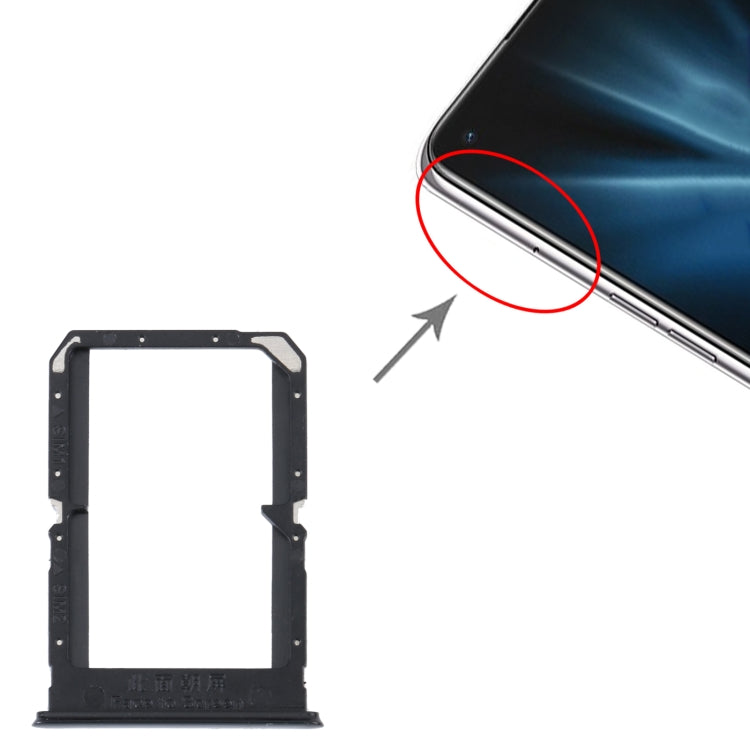 For OPPO K9 SIM Card Tray + SIM Card Tray (Black) - Card Socket by PMc TechLife | Online Shopping South Africa | PMc TechLife | Buy Now Pay Later Mobicred