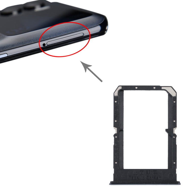 For OPPO K9 Pro SIM Card Tray + SIM Card Tray (Black) - Card Socket by PMc TechLife | Online Shopping South Africa | PMc TechLife | Buy Now Pay Later Mobicred