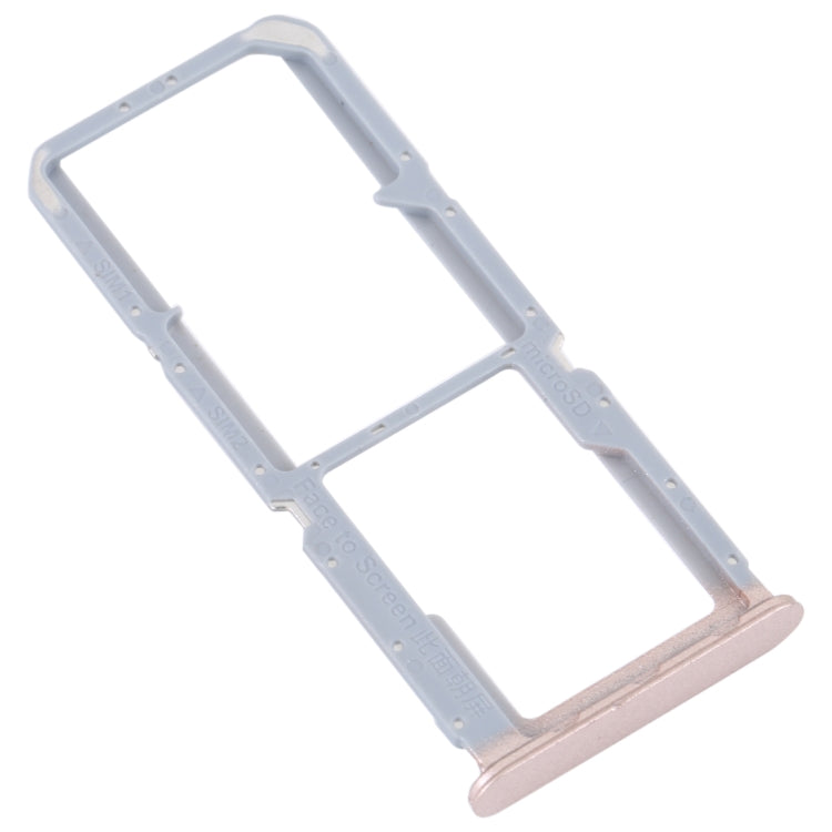 For OPPO Reno7 Z 5G / Reno7 Lite / Reno8 Lite / F21 Pro 5G SIM Card Tray + SIM Card Tray + Micro SD Card Tray (Gold) - Card Socket by PMc TechLife | Online Shopping South Africa | PMc TechLife | Buy Now Pay Later Mobicred
