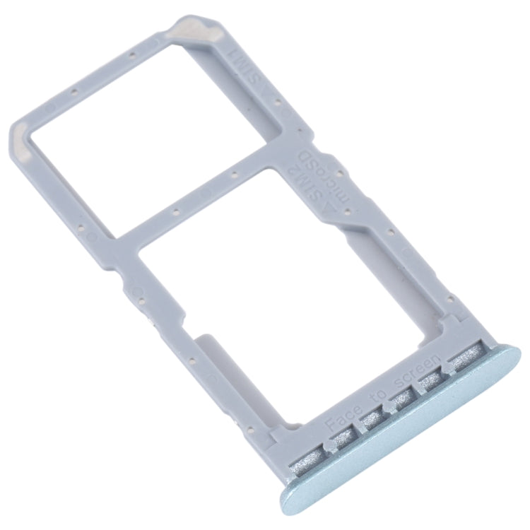 For OPPO A96 4G SIM Card Tray + SIM / Micro SD Card Tray (Blue) - Card Tray by PMc TechLife | Online Shopping South Africa | PMc TechLife | Buy Now Pay Later Mobicred