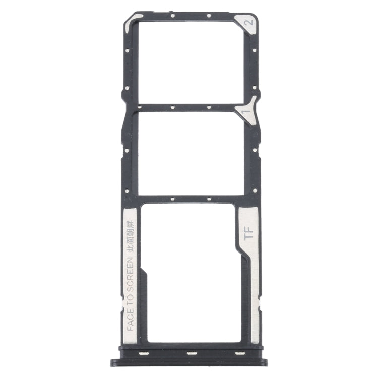 For Xiaomi Redmi A1 2022 / Redmi A1+ SIM Card Tray + SIM Card Tray + Micro SD Card Tray (Black) - Card Tray by PMc TechLife | Online Shopping South Africa | PMc TechLife | Buy Now Pay Later Mobicred