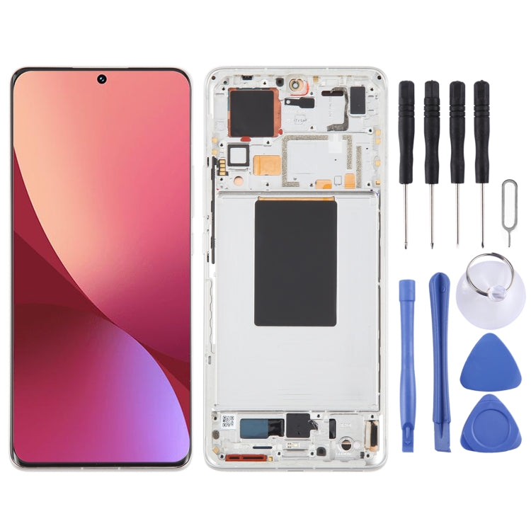 For Xiaomi 12 Pro / 12S Pro AMOLED Original LCD Screen Digitizer Full Assembly with Frame (Silver) - LCD Screen by PMC TechLife | Online Shopping South Africa | PMC TechLife