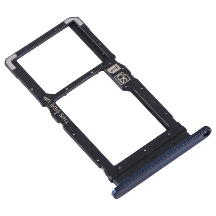 For Motorola Moto One Fusion Plus Original SIM Card Tray + Micro SD Card Tray (Blue) - Card Socket by PMC TechLife | Online Shopping South Africa | PMC TechLife