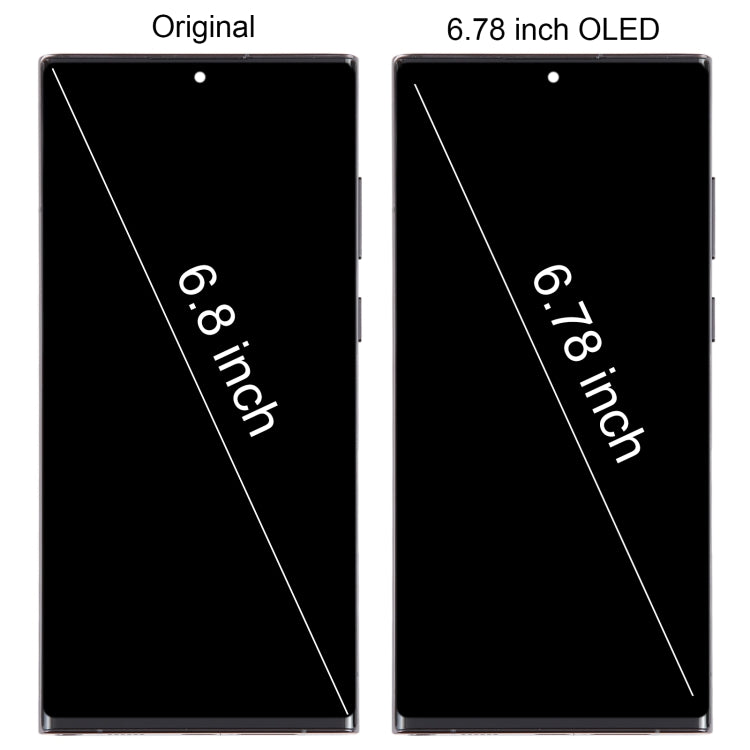 For Samsung Galaxy S22 Ultra 5G SM-S908B EU Edition 6.78 inch OLED  LCD Screen Digitizer Full Assembly with Frame (Green) - free shipping - PMc TechLife - Order now!