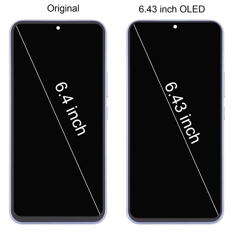 For Samsung Galaxy A54 5G SM-A546 6.43 inch OLED LCD Screen Digitizer Full Assembly with Frame (Purple) - free shipping - PMc TechLife - Order now!