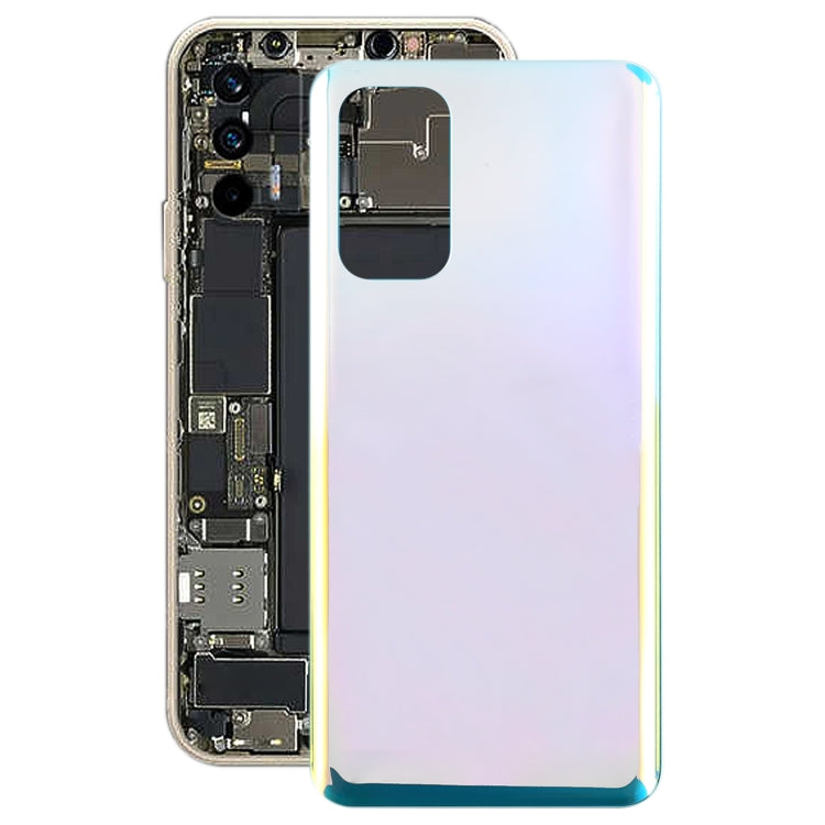 For OPPO Find X3 Lite Glass Material Battery Back Cover(Bright Silver) - Back Cover by PMC TechLife | Online Shopping South Africa | PMC TechLife | Buy Now Pay Later Mobicred