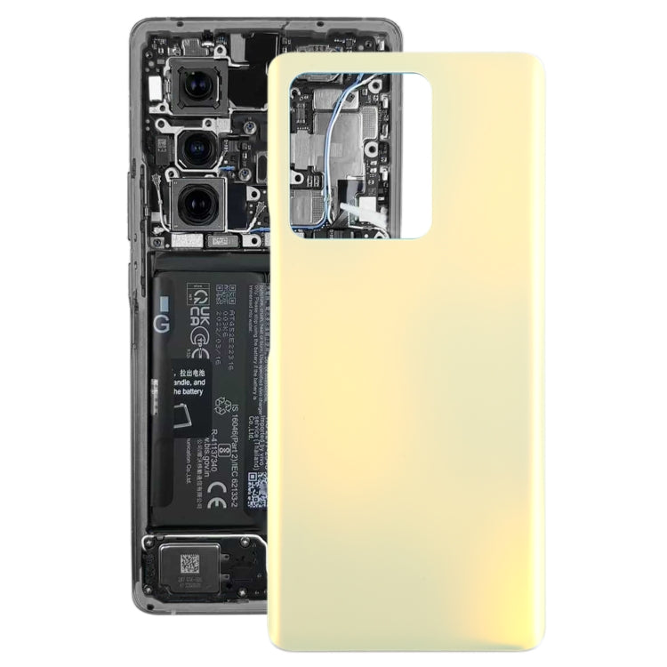 For vivo V27 OEM Glass Material Battery Back Cover(Yellow) - Back Cover by PMC TechLife | Online Shopping South Africa | PMC TechLife | Buy Now Pay Later Mobicred