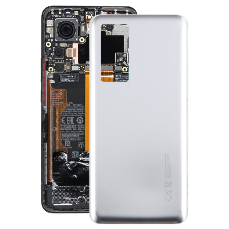 For Xiaomi 12T Pro OEM Glass Material Battery Back Cover(White) - Back Cover by PMC TechLife | Online Shopping South Africa | PMC TechLife | Buy Now Pay Later Mobicred