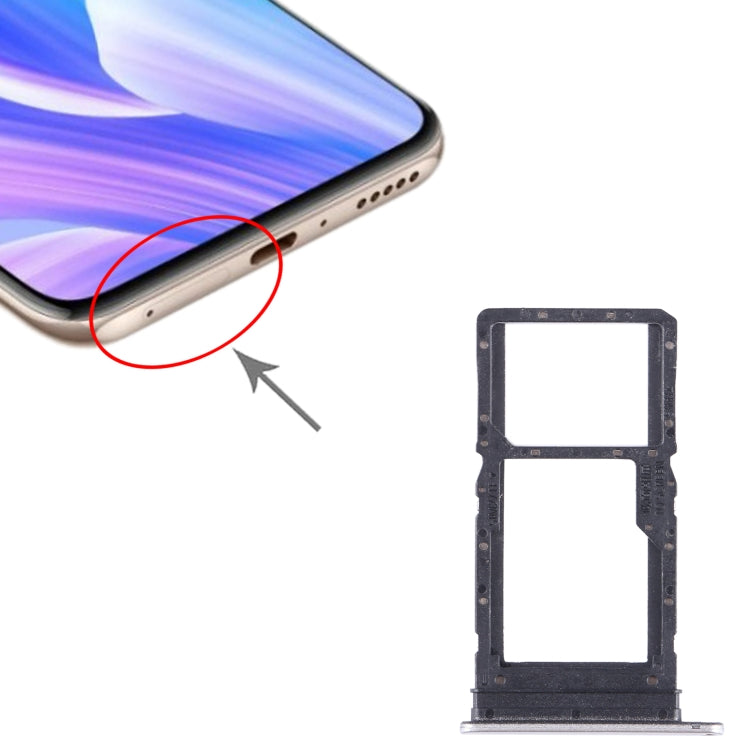 For Huawei Enjoy 30 Plus SIM + SIM / Micro SD Card Tray (Silver) - Card Socket by PMc TechLife | Online Shopping South Africa | PMc TechLife | Buy Now Pay Later Mobicred