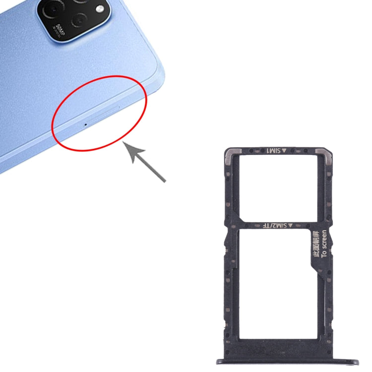 For Huawei Enjoy 50 SIM + SIM / Micro SD Card Tray (Black) - Card Socket by PMc TechLife | Online Shopping South Africa | PMc TechLife | Buy Now Pay Later Mobicred