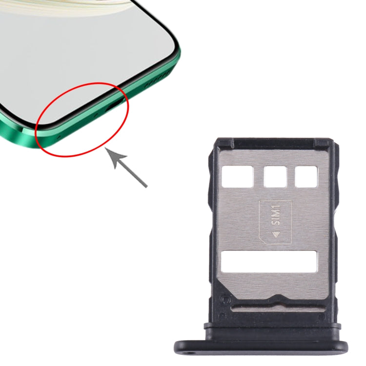 For Huawei Nzone S7 Pro 5G SIM Card Tray (Black) - Card Socket by PMc TechLife | Online Shopping South Africa | PMc TechLife | Buy Now Pay Later Mobicred