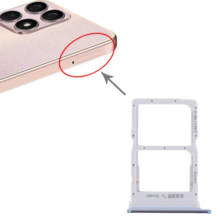 For Honor X30 Max SIM + SIM / NM Card Tray (Silver) - Card Socket by PMc TechLife | Online Shopping South Africa | PMc TechLife | Buy Now Pay Later Mobicred