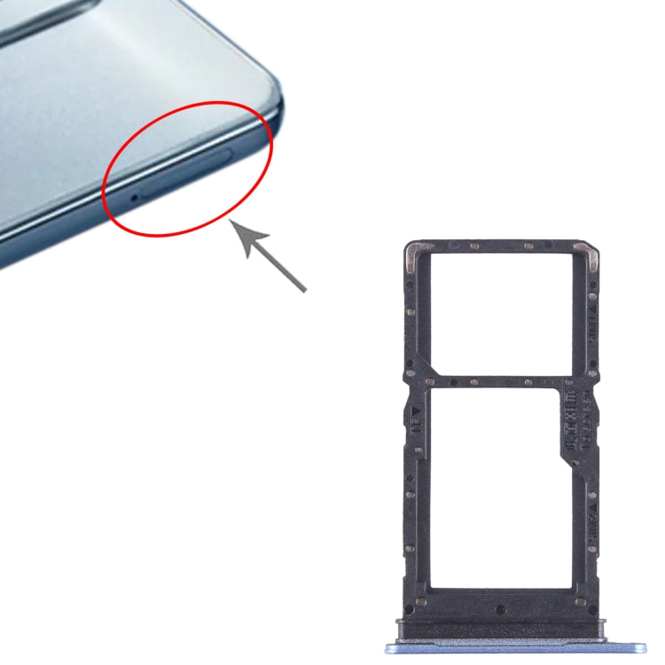 For Honor Play 30 SIM + SIM / Micro SD Card Tray (Blue) - Card Socket by PMc TechLife | Online Shopping South Africa | PMc TechLife | Buy Now Pay Later Mobicred