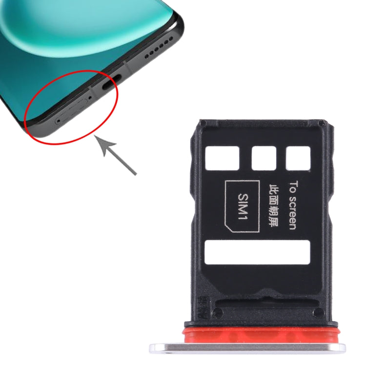 For Honor Magic4 SIM + SIM Card Tray (Silver) - Card Socket by PMc TechLife | Online Shopping South Africa | PMc TechLife | Buy Now Pay Later Mobicred