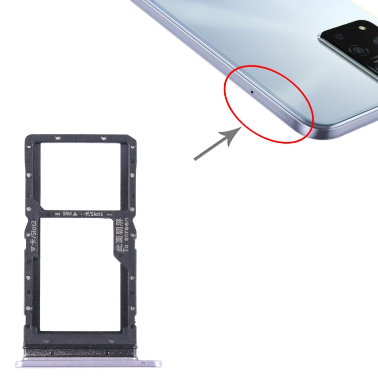 For Honor Play 20A SIM + SIM / Micro SD Card Tray (Purple) - Card Socket by PMc TechLife | Online Shopping South Africa | PMc TechLife | Buy Now Pay Later Mobicred