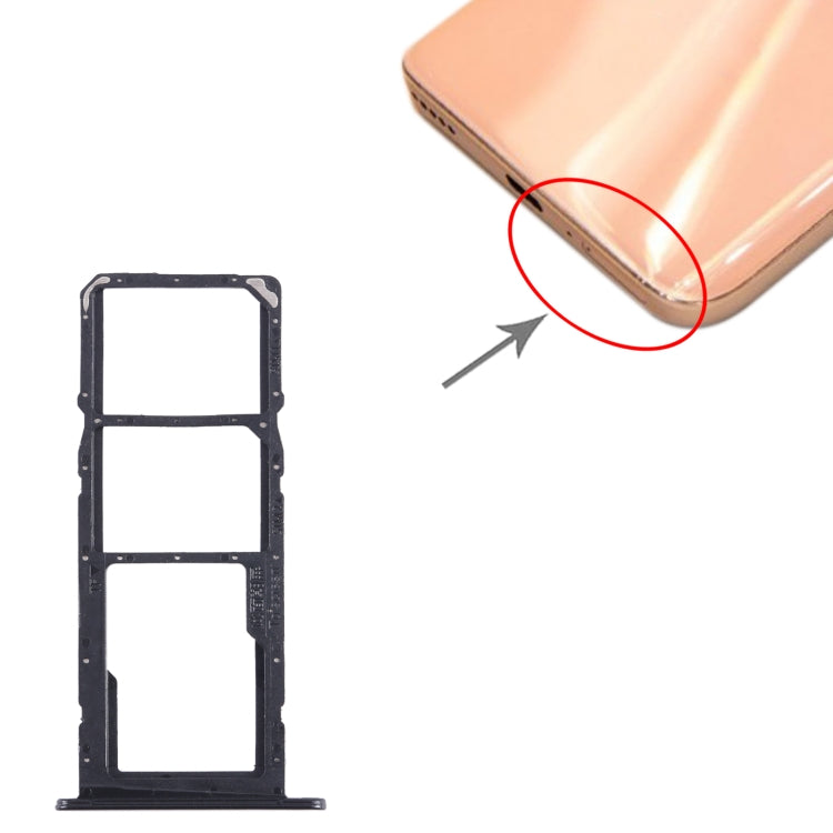 For Honor 20 SE SIM + SIM + Micro SD Card Tray (Black) - Card Socket by PMc TechLife | Online Shopping South Africa | PMc TechLife | Buy Now Pay Later Mobicred