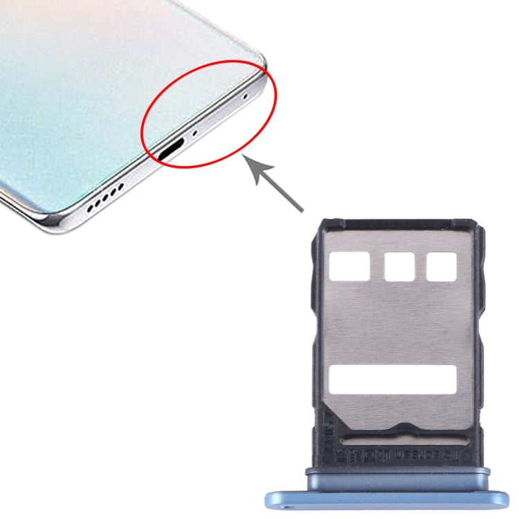 For Honor X50 SIM Card Tray (Blue) - Card Socket by PMc TechLife | Online Shopping South Africa | PMc TechLife | Buy Now Pay Later Mobicred