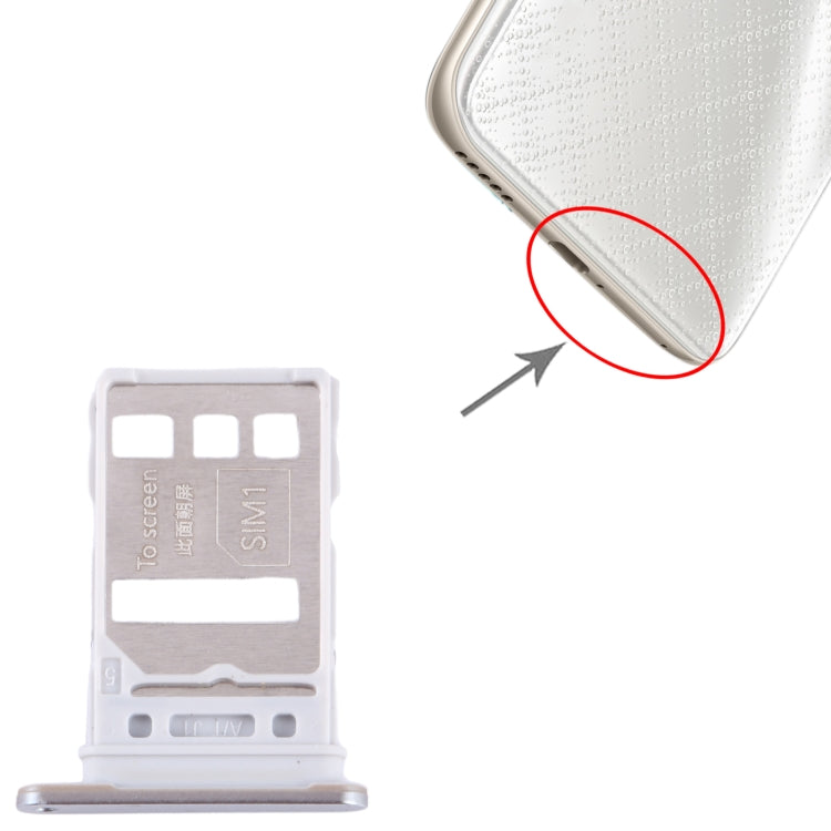For Honor 80 SIM + SIM Card Tray (Silver) - Card Socket by PMc TechLife | Online Shopping South Africa | PMc TechLife | Buy Now Pay Later Mobicred