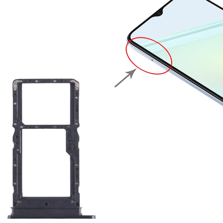 For Honor Play6C SIM + SIM / Micro SD Card Tray (Black) - Card Socket by PMc TechLife | Online Shopping South Africa | PMc TechLife | Buy Now Pay Later Mobicred