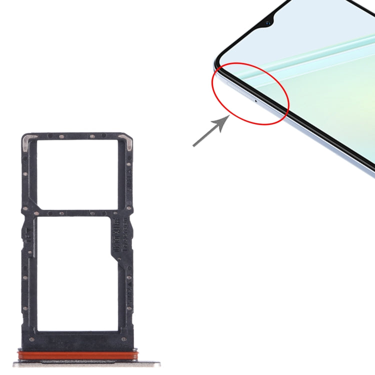 For Honor Play6C SIM + SIM / Micro SD Card Tray (Gold) - Card Socket by PMc TechLife | Online Shopping South Africa | PMc TechLife | Buy Now Pay Later Mobicred