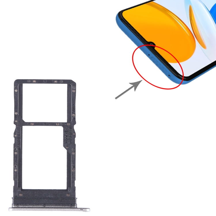 For Honor X7 SIM + SIM / Micro SD Card Tray (Grey) - free shipping - PMc TechLife - Order now!