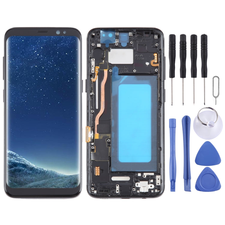 For Samsung Galaxy S8 SM-G950 TFT LCD Screen Digitizer Full Assembly with Frame (Black) - free shipping - PMc TechLife - Order now!