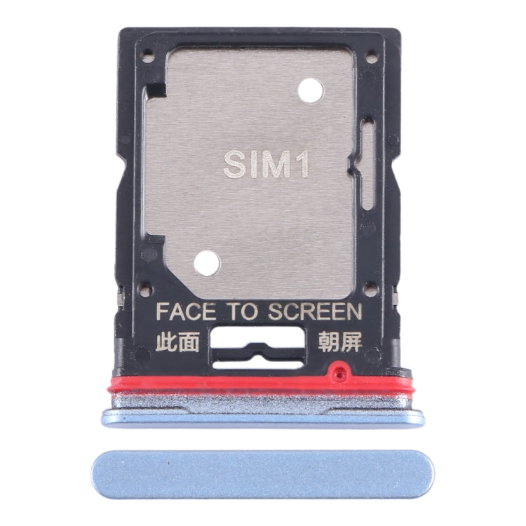 For Xiaomi Poco X4 GT SIM Card Tray + SIM Card Tray / Micro SD Card Tray (Blue) - Card Tray by PMC TechLife | Online Shopping South Africa | PMC TechLife