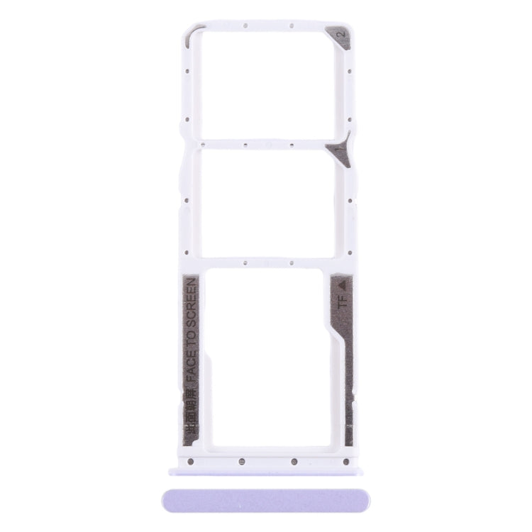 For Xiaomi Redmi 12C SIM Card Tray + SIM Card Tray + Micro SD Card Tray (Purple) - Card Tray by PMC TechLife | Online Shopping South Africa | PMC TechLife